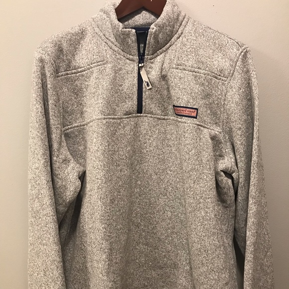 Vineyard Vines Sweater Fleece Shep Shirt NWT L GRY - Picture 2 of 6